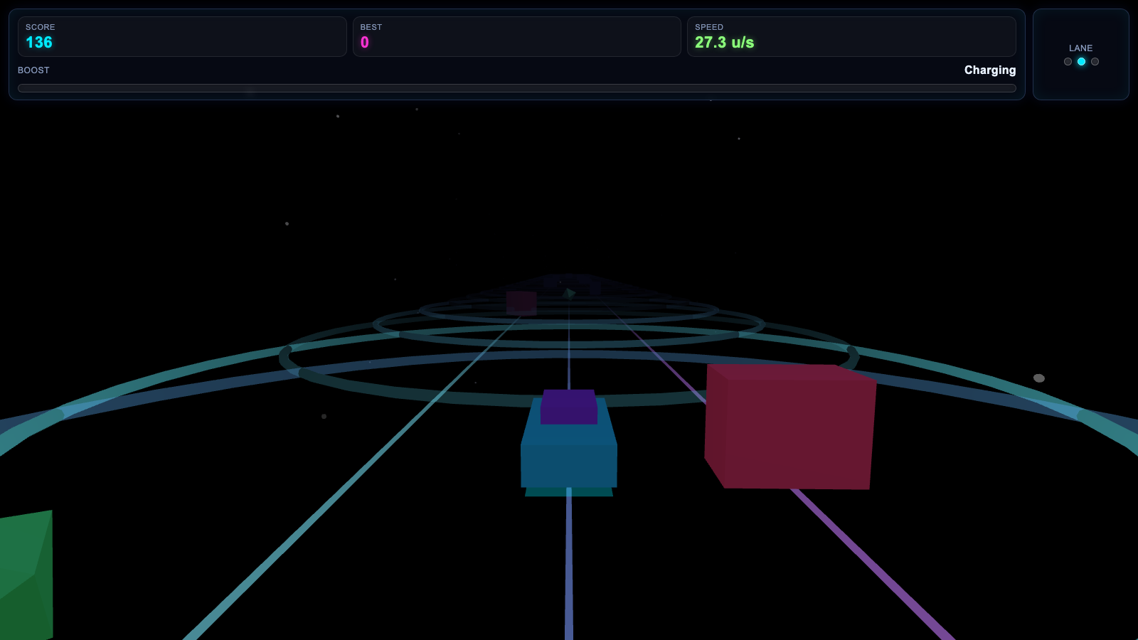 Neon Tunnel Racer