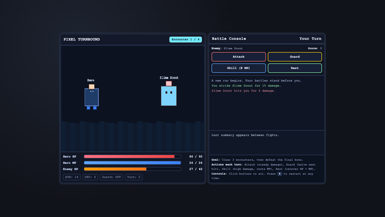 Pixel Quest RPG-lite