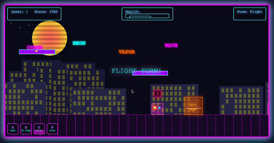 Vaporwave Platformer — Night City