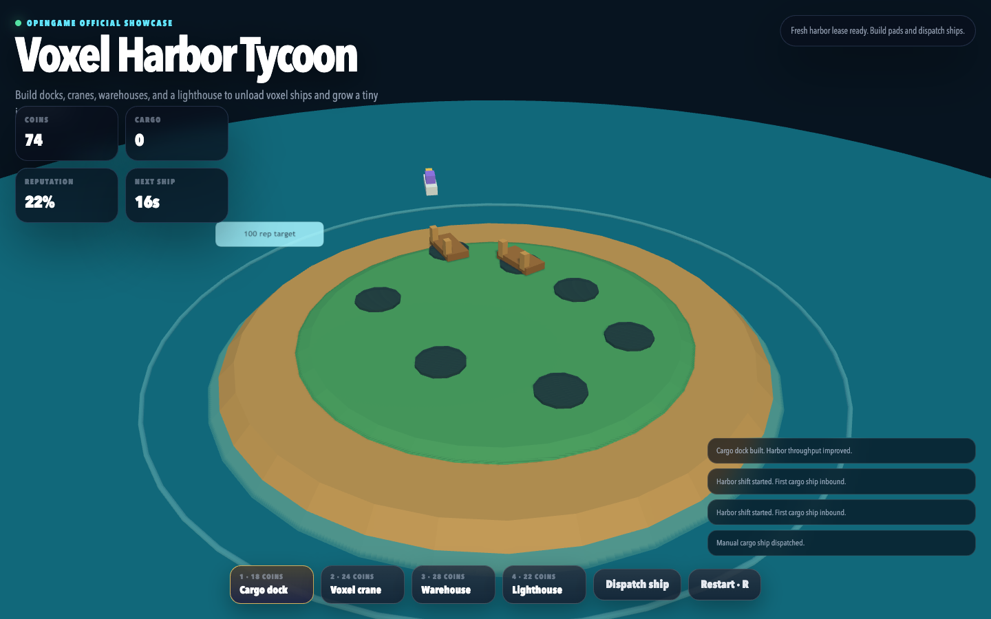 Voxel Harbor Tycoon